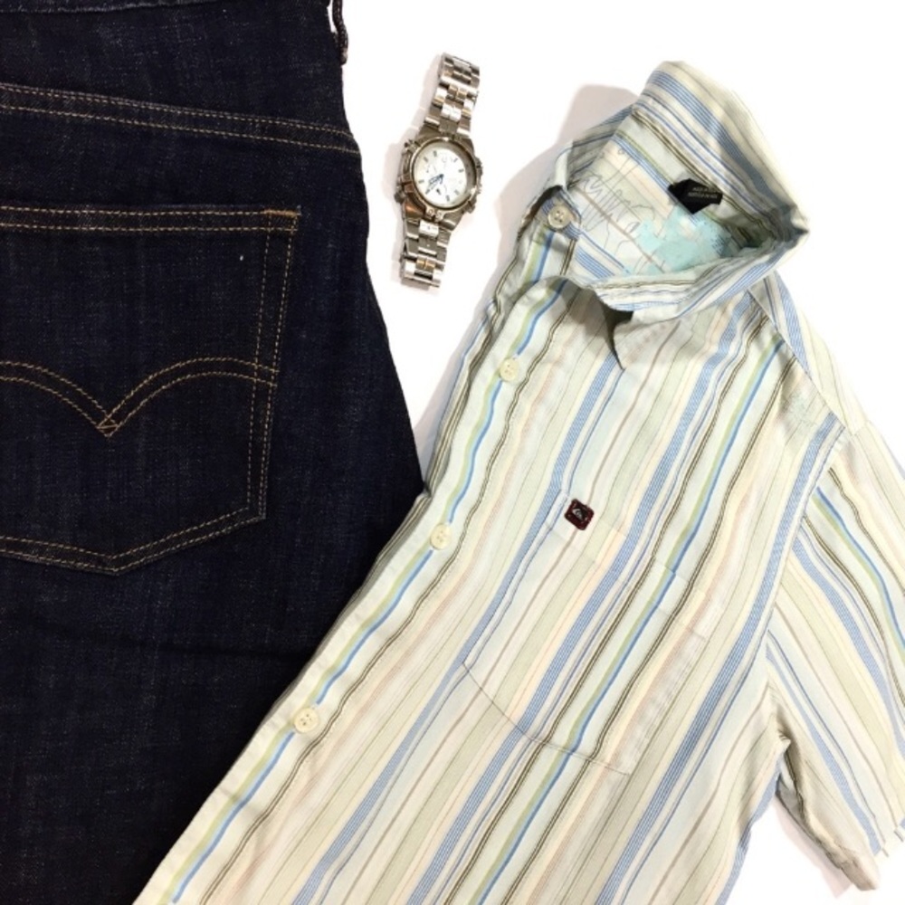 Boys QUIKSILVER button down shirt - XL